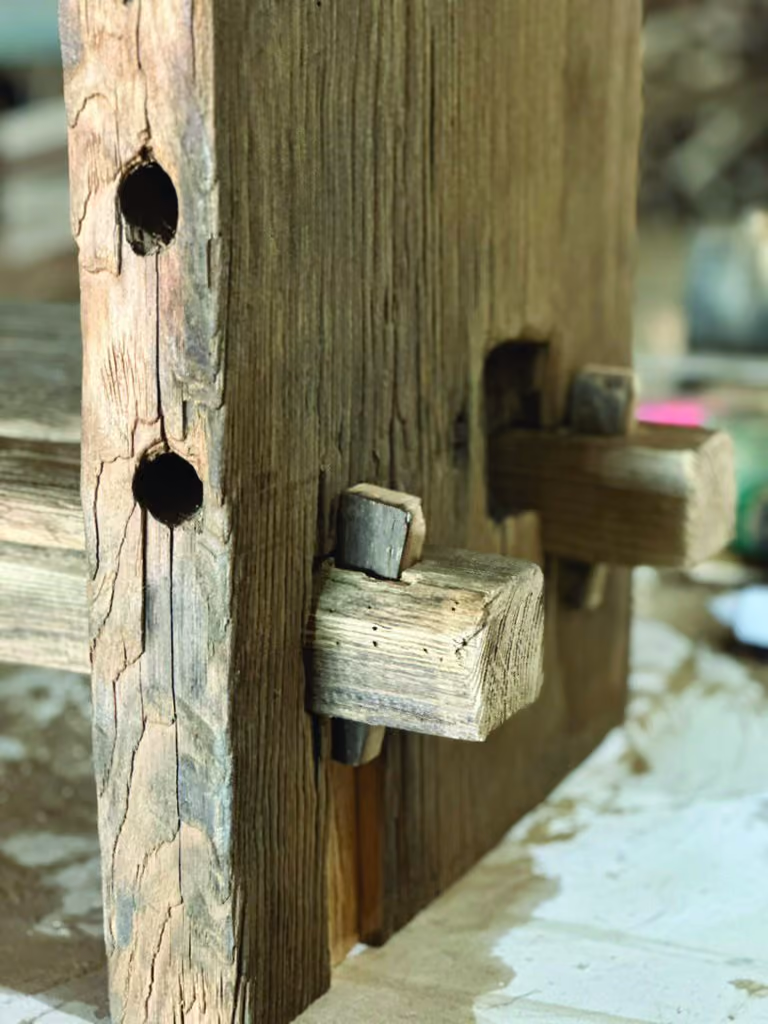 Through tenon, pegged