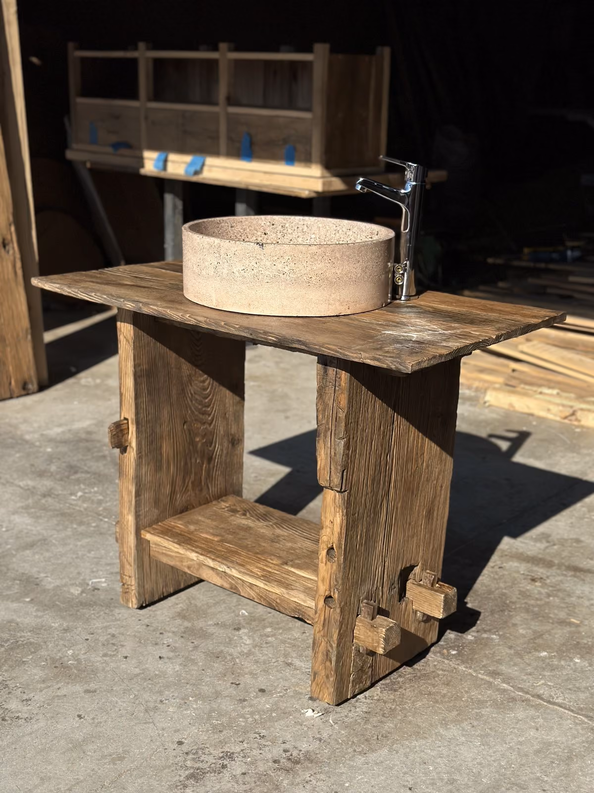 Made in the workshop, among the timber it came from