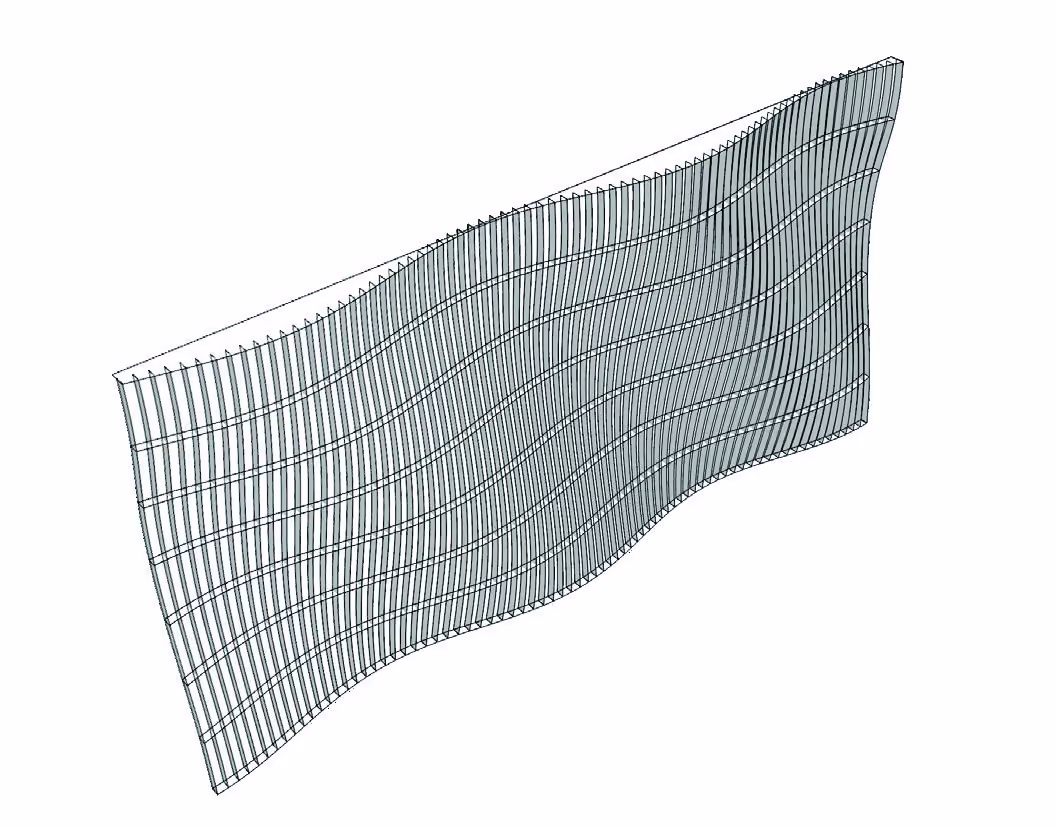 Facade geometry generated from the parameter set
